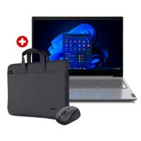 Laptop Lenovo V15 G4 IRU 15.6"" Core I5 13va Gen, 24GB RAM, 1TB SSD, 1TB HDD externo, Windows 11 Pro, gris + maletin