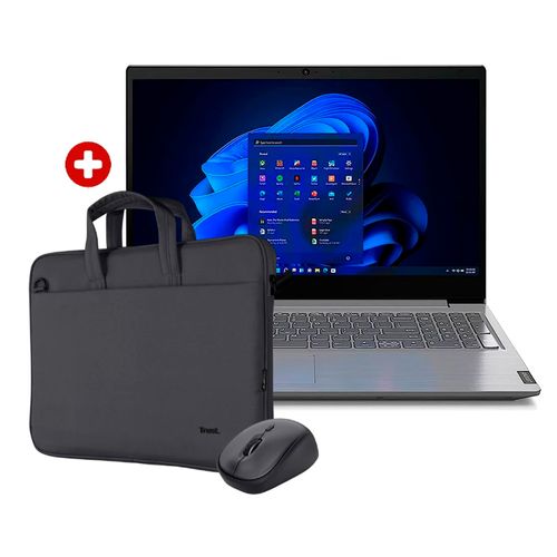 Laptop Lenovo V15 G4 IRU 15.6" Core I5 13va Gen, 24GB RAM, 1TB SSD, 1TB HDD externo, Windows 11 Pro, gris + maletin