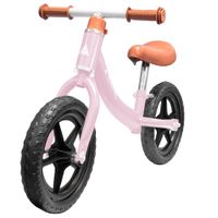 Bicicleta de balance Alphavil Glowy, ruedas EVA 12"", asiento ajustable, ideal para niños de 1 a 3 años, rosado