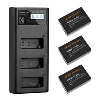 Kit K&F Concept KF28.0052 con 3 baterías LP-E17 y cargador triple LCD para Canon EOS RP, R8, R10, R50 y Rebel