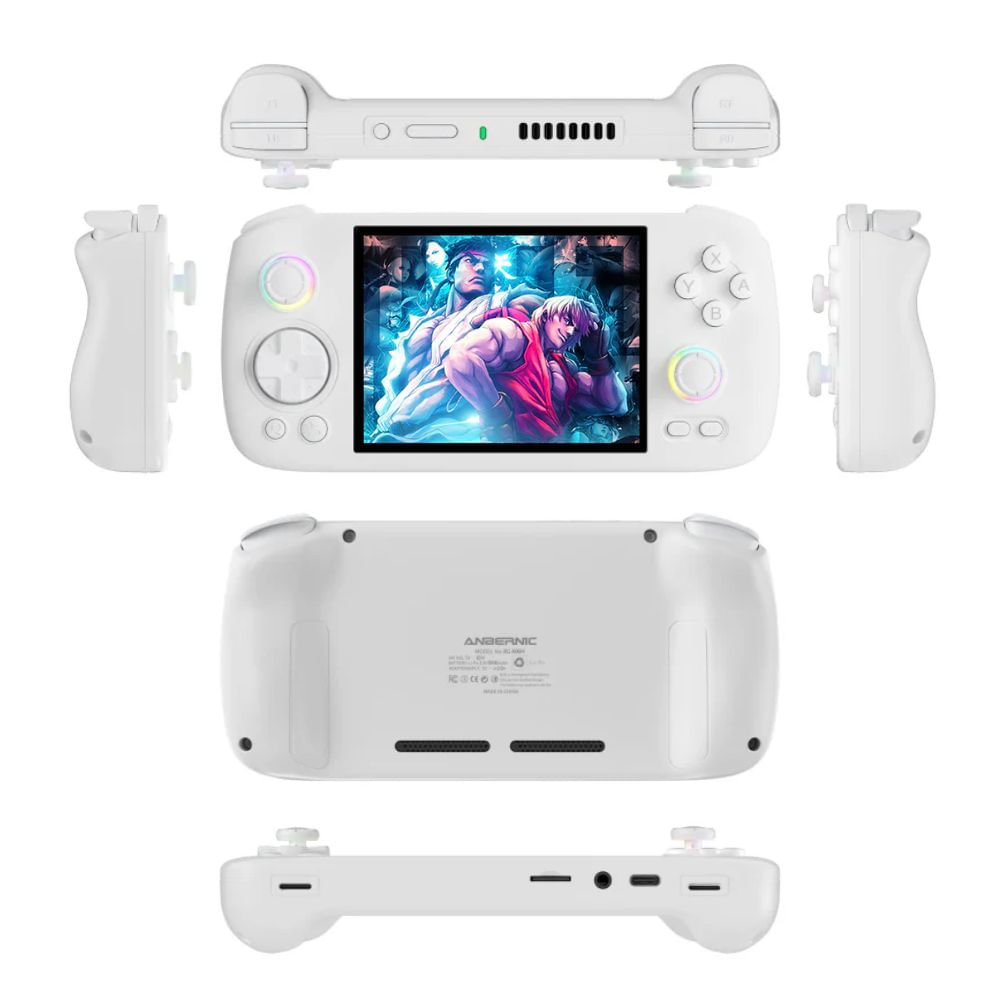 Imagen 2 del producto Consola portátil Anbernic RG406H 256GB, pantalla 4"", Android 13, 8GB RAM, 5 mil juegos, blanco