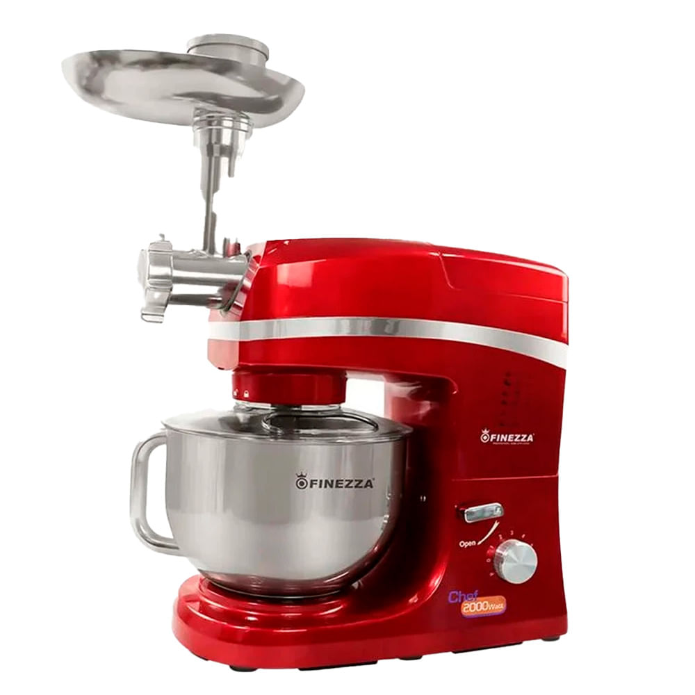 Batidora orbital Finezza FZ-6820B con moledor, 2000W, 6 velocidades, 5.5 litros, acero inoxidable y accesorios incluidos
