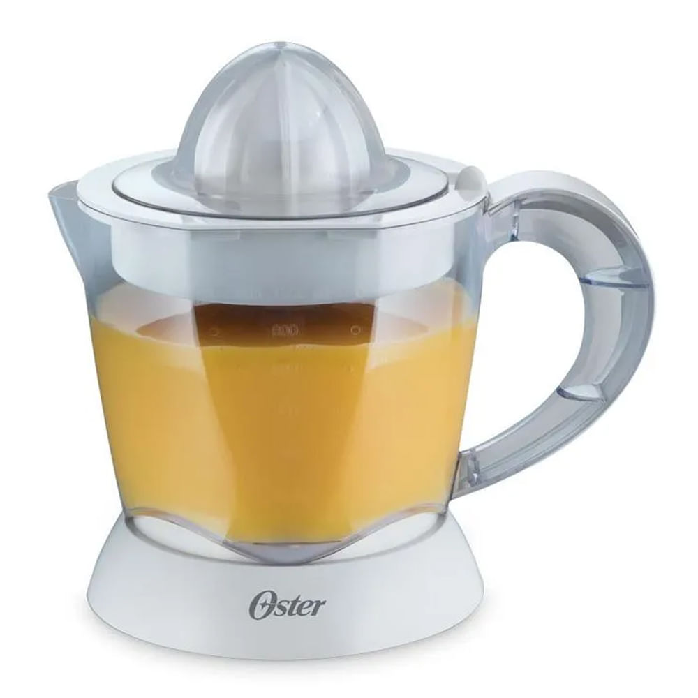 Exprimidor de naranja Oster FPSTJU407W 25W, 1 litro, apto para lavavajillas, base de polipropileno, blanco