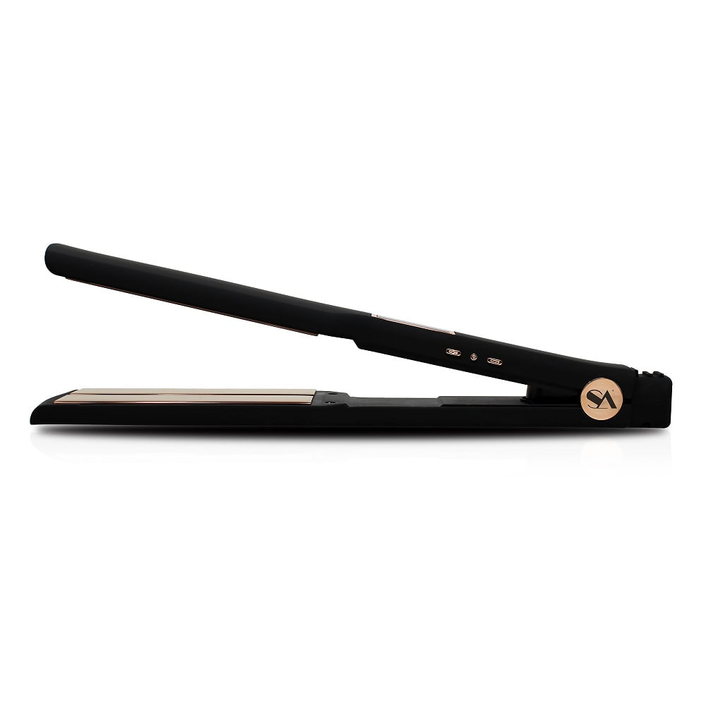 Plancha Infrared Nova para cabello 2", tecnología infrarroja, pantalla LCD, control 450°F, cable giratorio 360°, negro