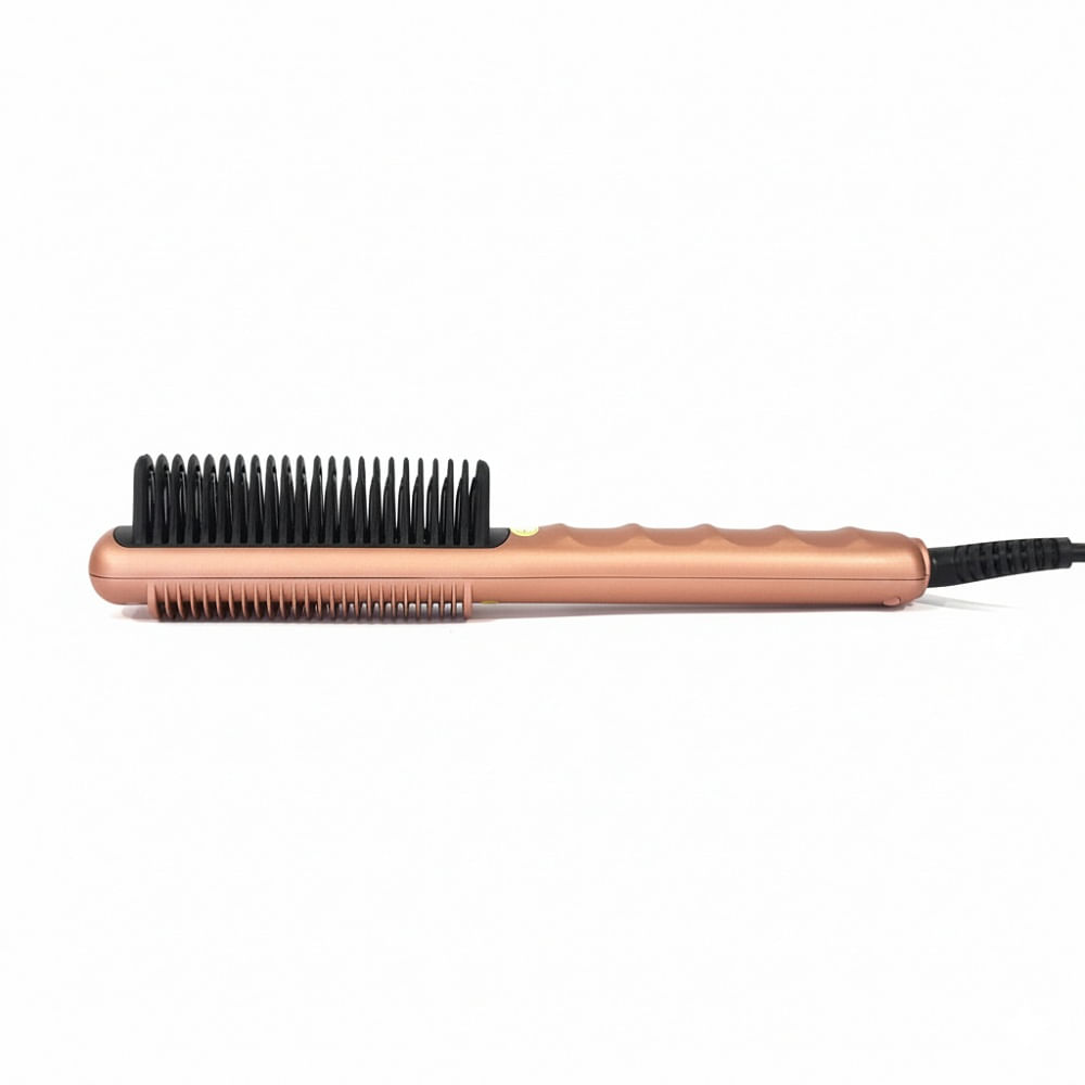 Peine térmico Soleil Styling Comb para cabello, cerdas cerámicas, 5 niveles de temperatura 450°F, cable giratorio 360°, oro rosa