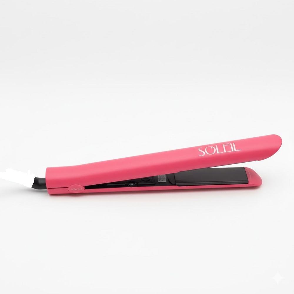 Imagen 2 del producto Alisadora de cerámica para cabello Soleil 230°C, rosado