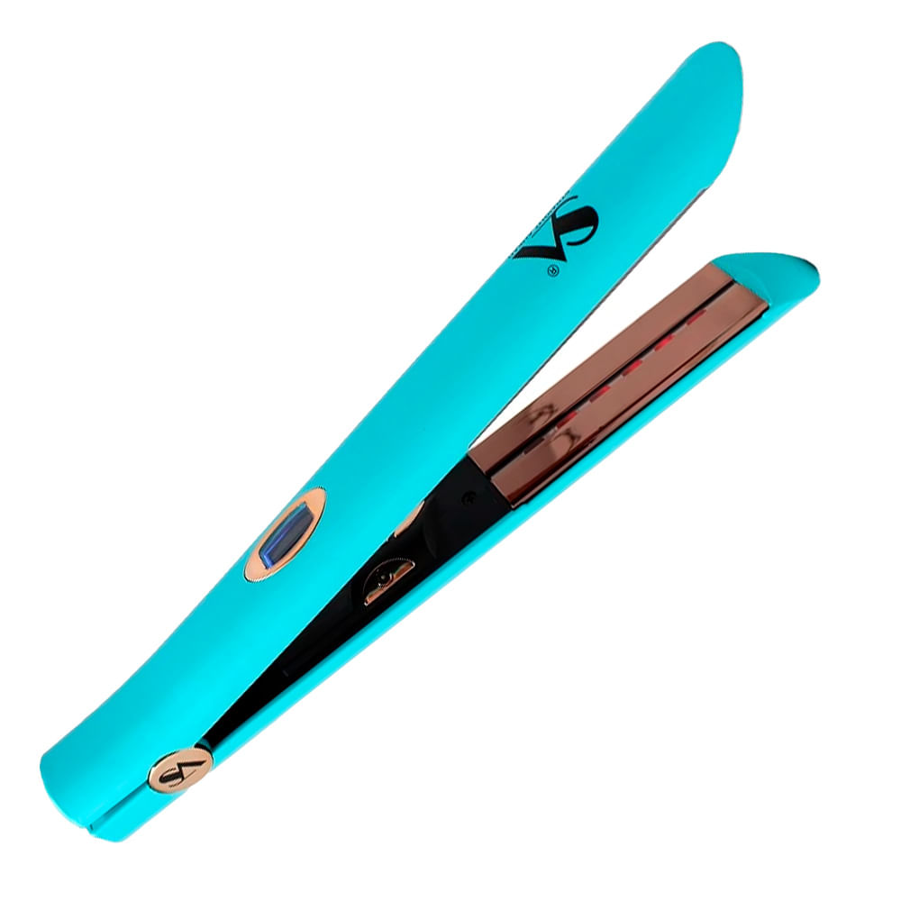 Plancha Infrared Quantum para cabello Straight Ahead, 45W, cable giratorio, turquesa