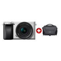 Cámara Sony Alpha a6400 APS-C Mirrorless 24.2 MP con lente 16-50mm, enfoque automático rápido, video 4K + maletín de transporte LCS-U21