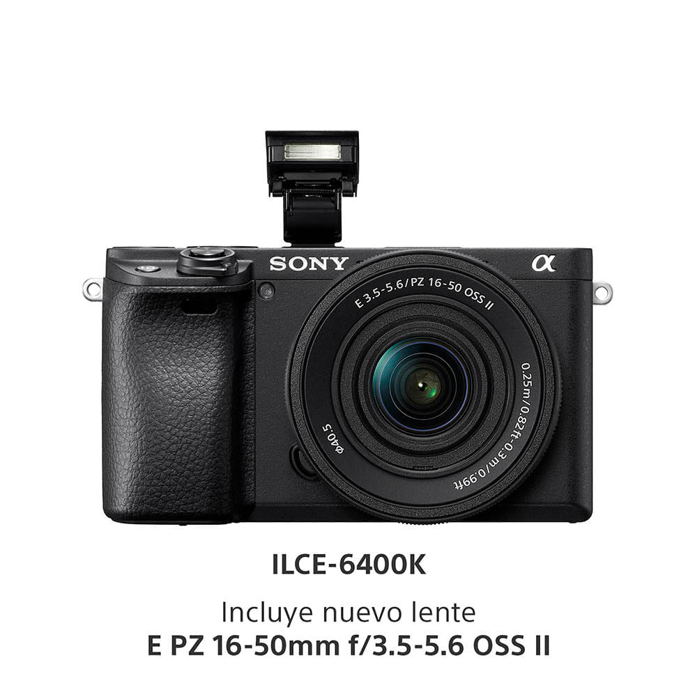 Imagen 2 del producto Cámara Sony Alpha a6400 APS-C Mirrorless 24.2MP con lente 16-50mm, video 4K HDR y enfoque automático ultrarrápido