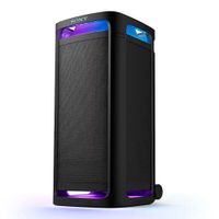Parlante de torre bluetooth inalámbrico Sony ULT Tower 9 con sonido e iluminación 360°, graves potentes y batería hasta 25 horas