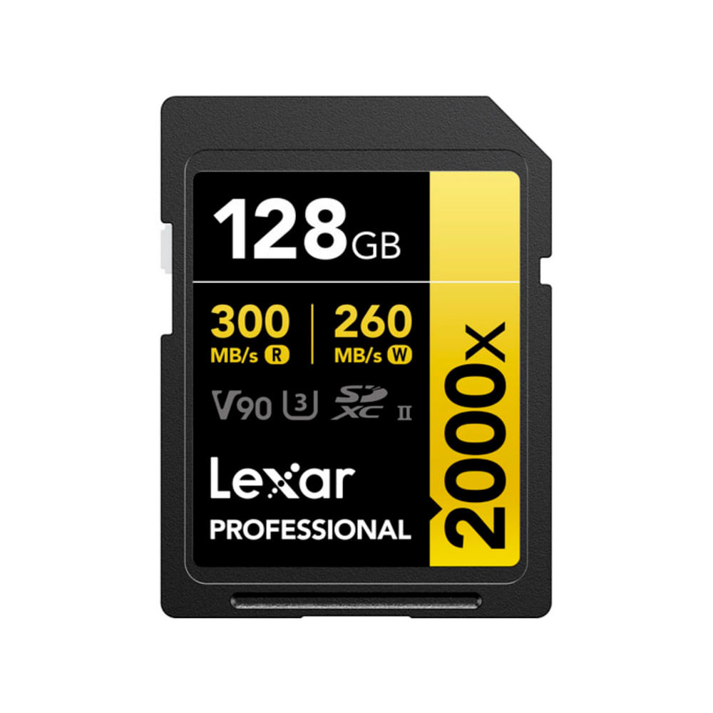 Imagen 2 del producto Memoria SDXC Lexar Professional 128GB UHS-II 2000x, lectura 300MB/s, escritura 260MB/s, clase V90