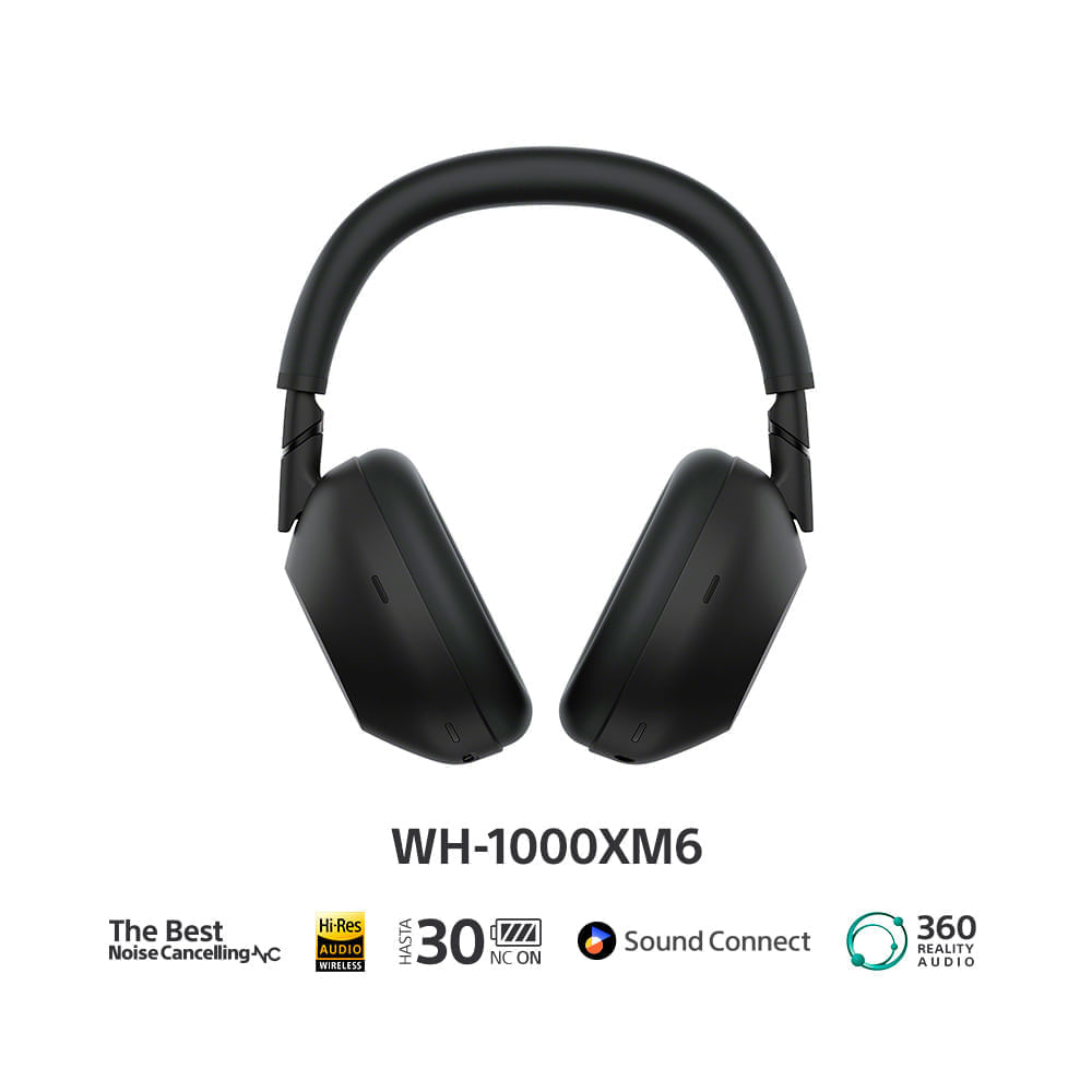 Imagen 2 del producto Audífonos con cancelación de ruido Sony WH-1000XM6 micrófono incorporado, máx. 30 horas, control de música y llamadas, negro