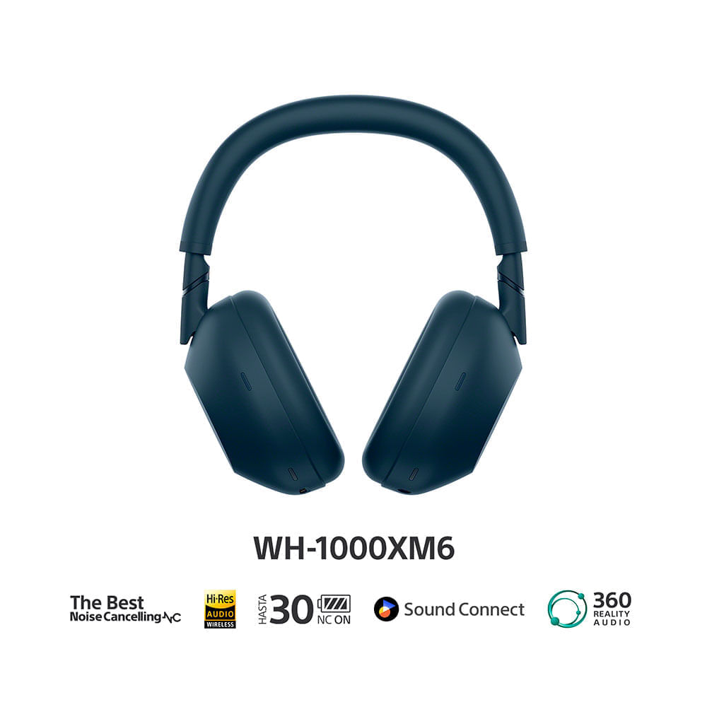 Imagen 2 del producto Audífonos con cancelación de ruido Sony WH-1000XM6 micrófono incorporado, máx. 30 horas, control táctil, azul