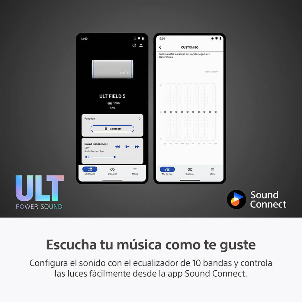 Imagen 2 del producto Parlante portátil Sony ULT FIELD 5 SRS-ULT50, bluetooth, waterproof, iluminación sincronizada, hasta 25 h de batería