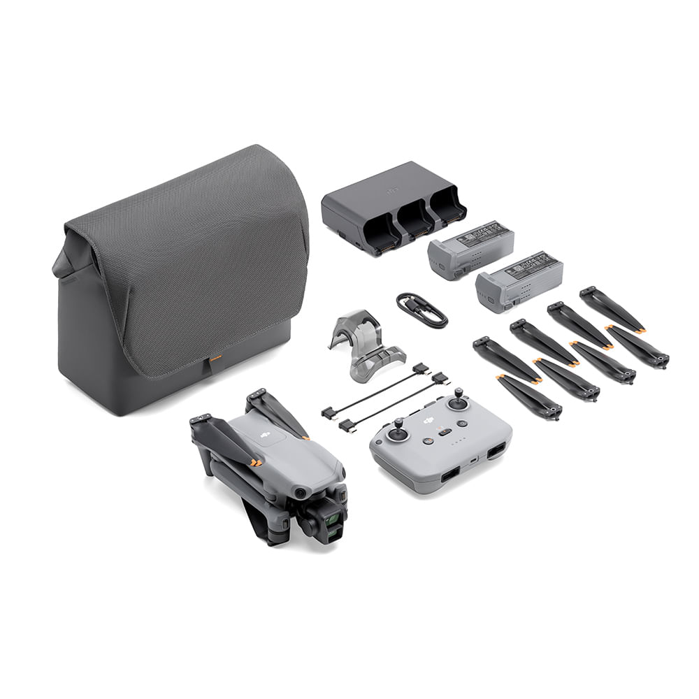 Drone DJI Air 3S Fly More Combo, vuelo 45 minutos, cámara 48 MP, videos 4K, distancia 32 KM, gris