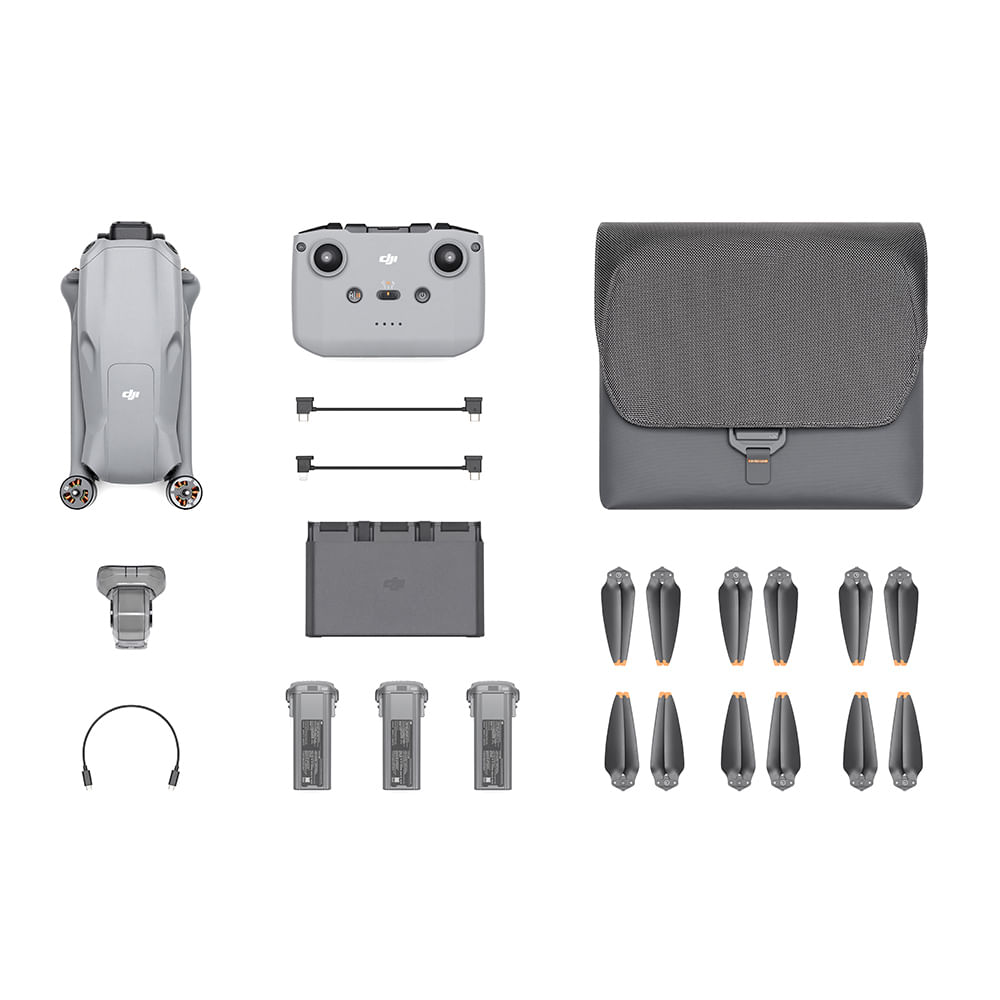 Imagen 2 del producto Drone DJI Air 3S Fly More Combo, vuelo 45 minutos, cámara 48 MP, videos 4K, distancia 32 KM, gris
