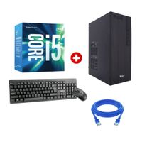 Computadora PC Intel Core i5 6400 / 7400, 16GB RAM DDR4, SSD 256GB, HDD externo 1TB, gráficos UHD 530, Windows 11 Pro, teclado español, negro