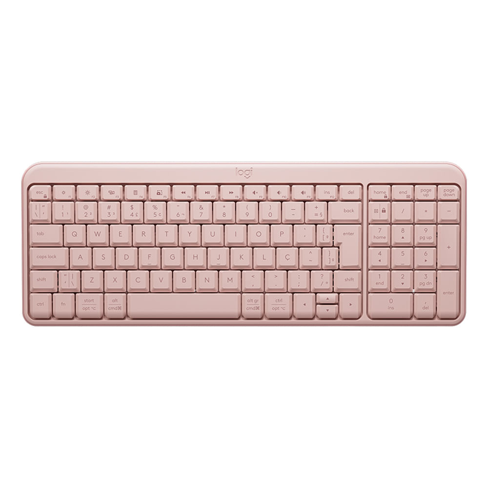 Teclado inalámbrico Logitech K250 Bluetooth, idioma español, teclado de membrana rosado