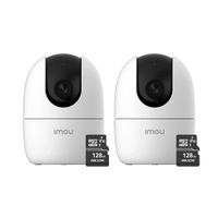 Kit de cámaras de seguridad IMOU Domo Ranger 2 cámaras + 2 Micro SD 128GB, 360°, interior, blanco