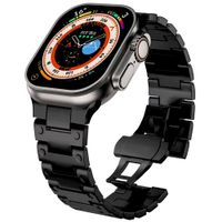 Correa de acero inoxidable URVOI Double Point, para Apple Watch, adaptable, negro
