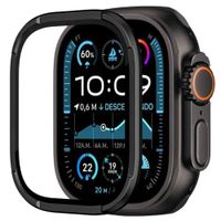 Protector de pantalla, metal y vidrio templado, para Apple Watch 49 mm, Military, negro