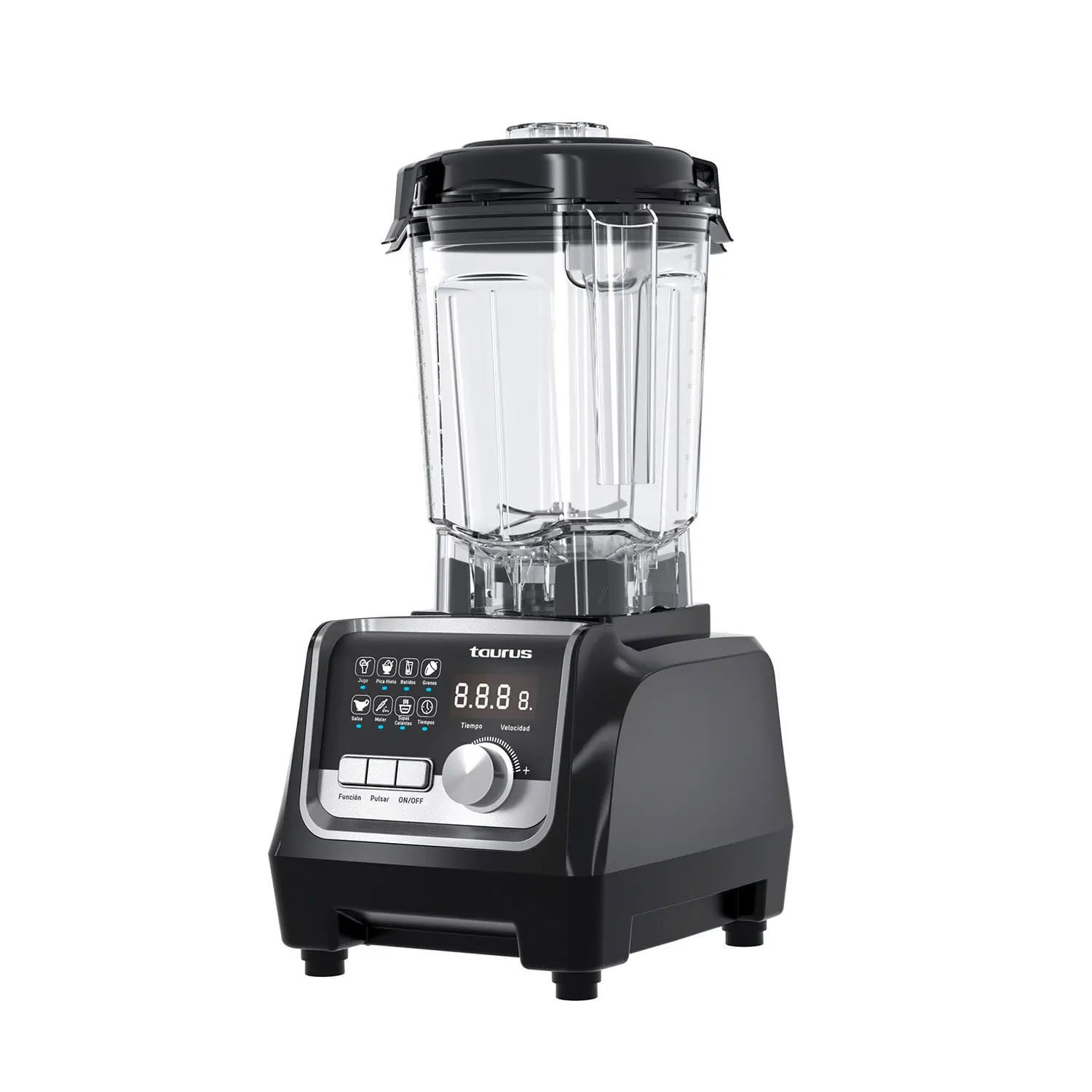 Imagen 2 del producto Licuadora Taurus Elite Professional digital, 1600W, jarra 2L, 6 cuchillas, motor de cobre 1.8HP, negro