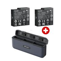Cargador triple Amagisn, 2 baterías Insta360 Ace pro 2 original, negro