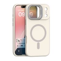 Case iBox para iPhone 17 Pro soft line, con magsafe para carga inalámbrica, con soporte en cámara, beige