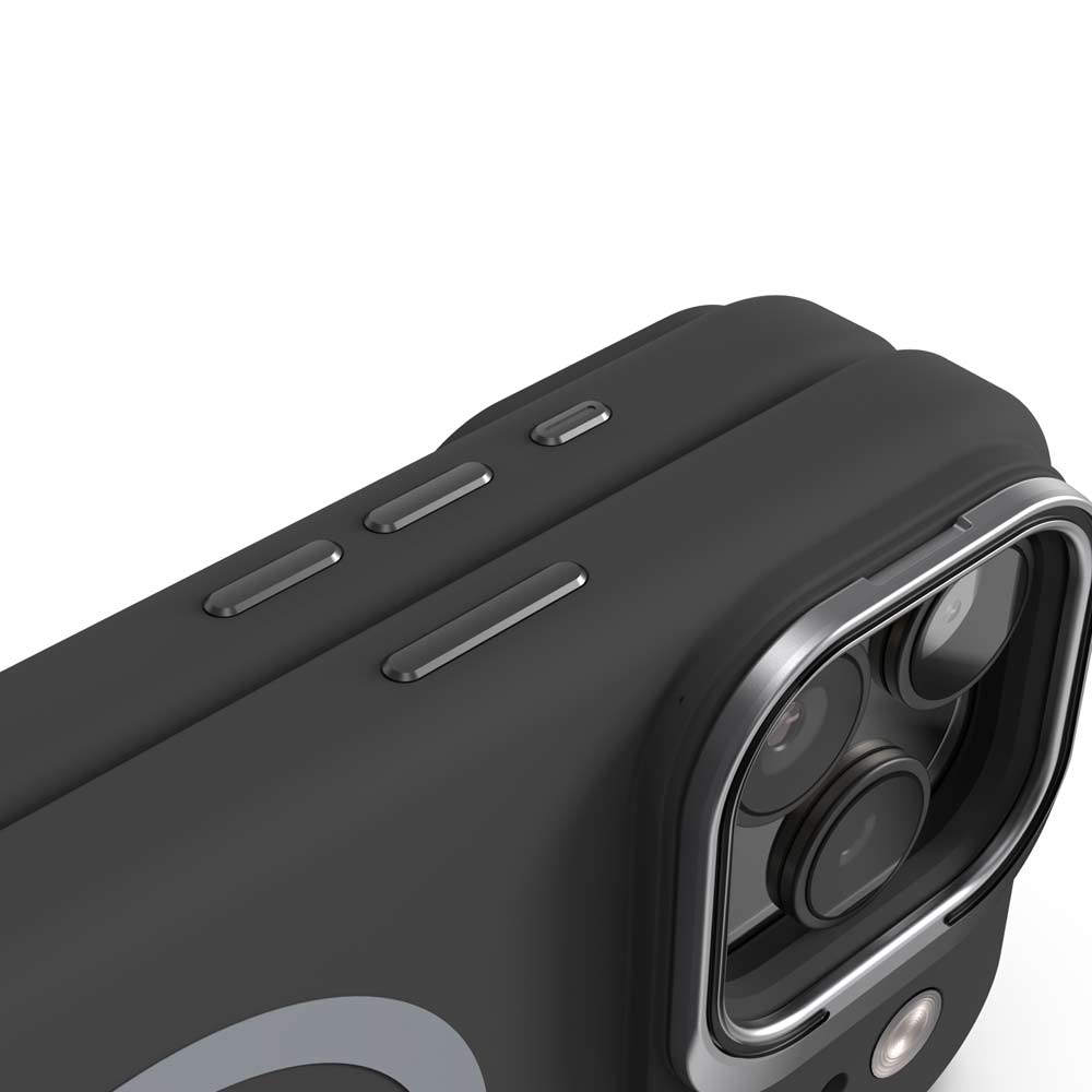 Imagen 2 del producto Case iBox para iPhone 17 Pro soft line, con magsafe para carga inalámbrica, con soporte en cámara, negro