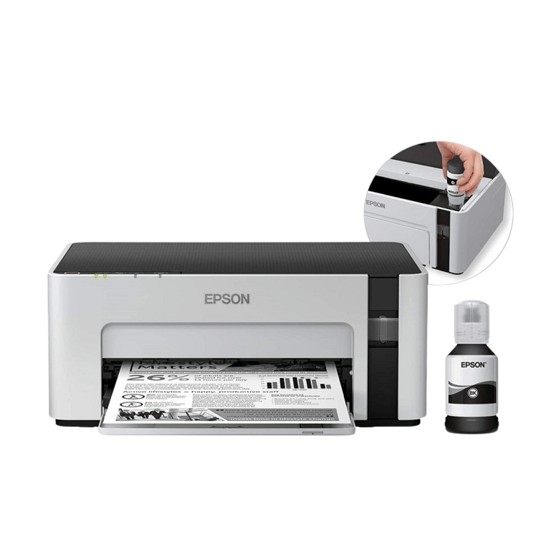 Imagen 2 del producto Impresora monocromática Epson EcoTank M1120, inyección de tinta, inalámbrica, Wi-Fi, con tanques recargables