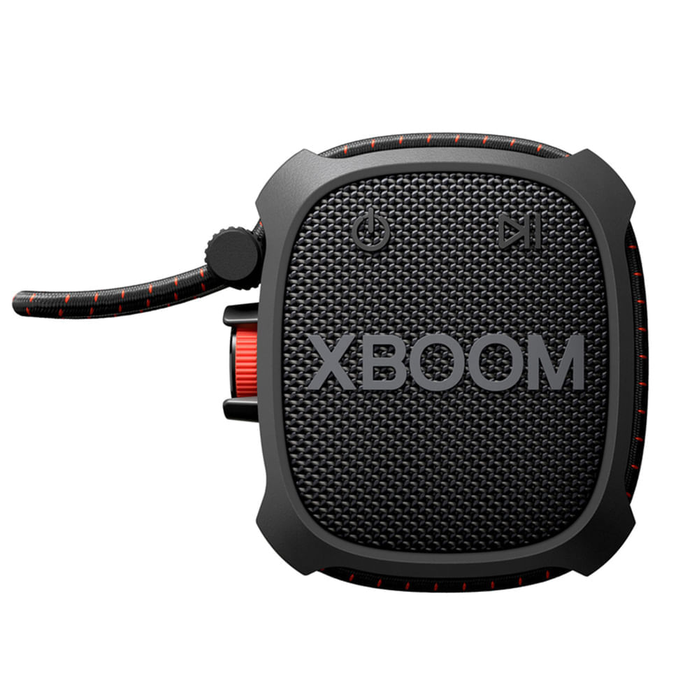 Parlante portátil bluetooth LG Xboom XG2TQBK, 5 W, resistente al agua, IP67, hasta 10 horas, negro