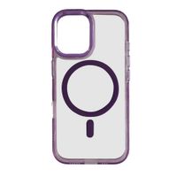 Case iBox para iphone 16 metal matte, con magsafe para carga inalámbrica con soporte, mate traslúcido morado