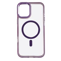 Case iBox para iphone 16 plus metal glow, con magsafe para carga inalámbrica, con soporte en cámara, morado