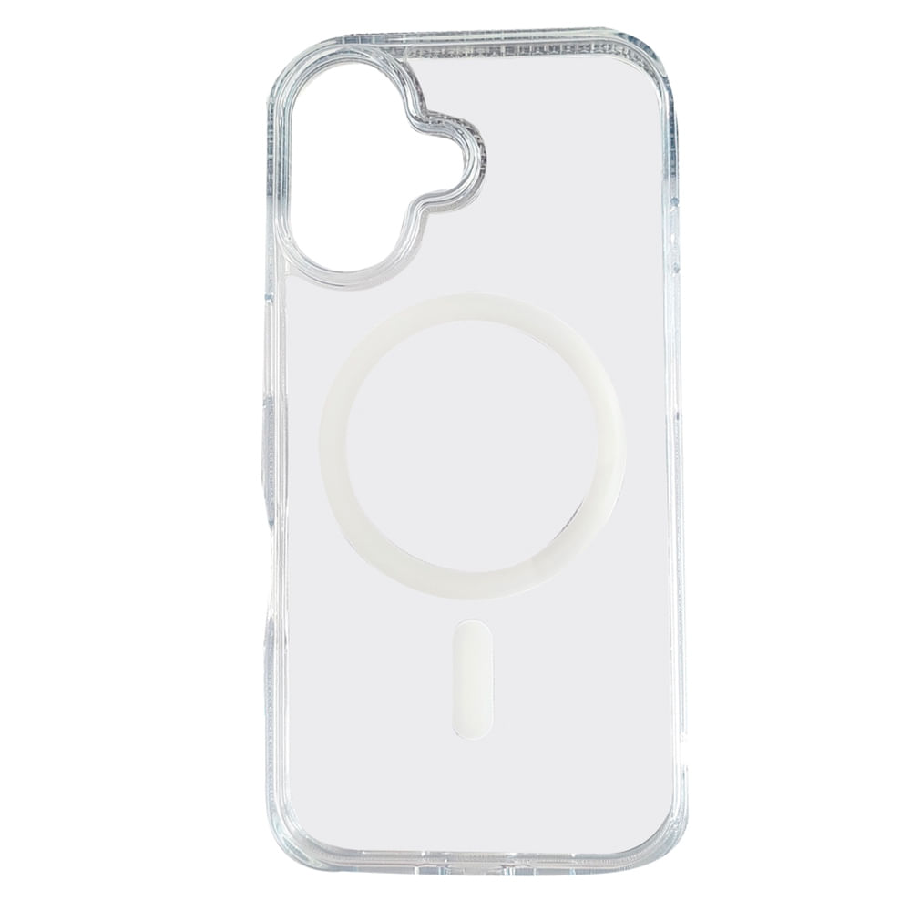 Case iBox para iphone 16 clear, con magsafe para carga inalámbrica, transparente