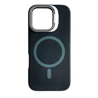 Case iBox para iphone 15 pro max soft line, con magsafe para carga inalámbrica, con soporte en cámara, negro