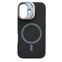 Case iBox para iphone 16, soft line con magsafe para carga inalámbrica, con soporte cámara, negro