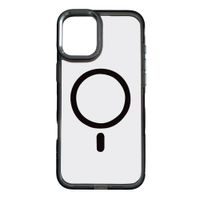Case iBox para iphone 16 plus metal glow, con magsafe para carga inalámbrica, con soporte en cámara, negro