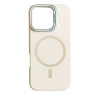 Case iBox para iphone 16 pro max soft line, con magsafe para carga inalámbrica, con soporte cámara, beige