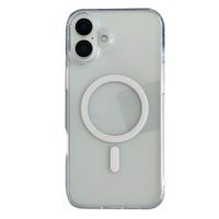 Case iBox para iphone 16 plus clear, con magsafe para carga inalámbrica, transparente