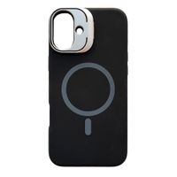 Case iBox para iphone 16 plus soft line, con magsafe para carga inalámbrica, con soporte cámara, negro