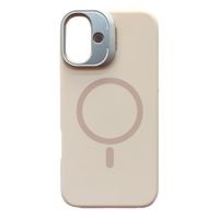 Case iBox para iphone 16 plus soft line, con magsafe para carga inalámbrica, con soporte cámara, beige