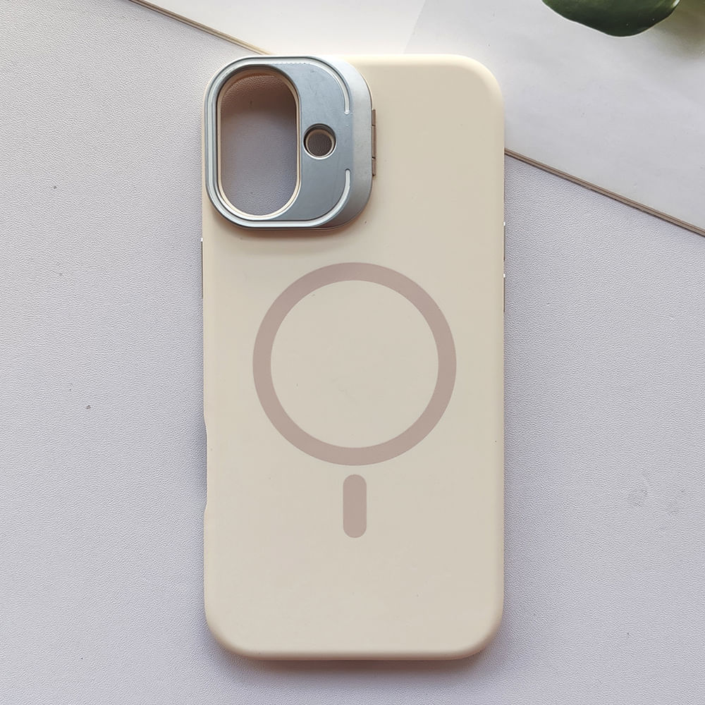 Imagen 2 del producto Case iBox para iphone 16 plus soft line, con magsafe para carga inalámbrica, con soporte cámara, beige