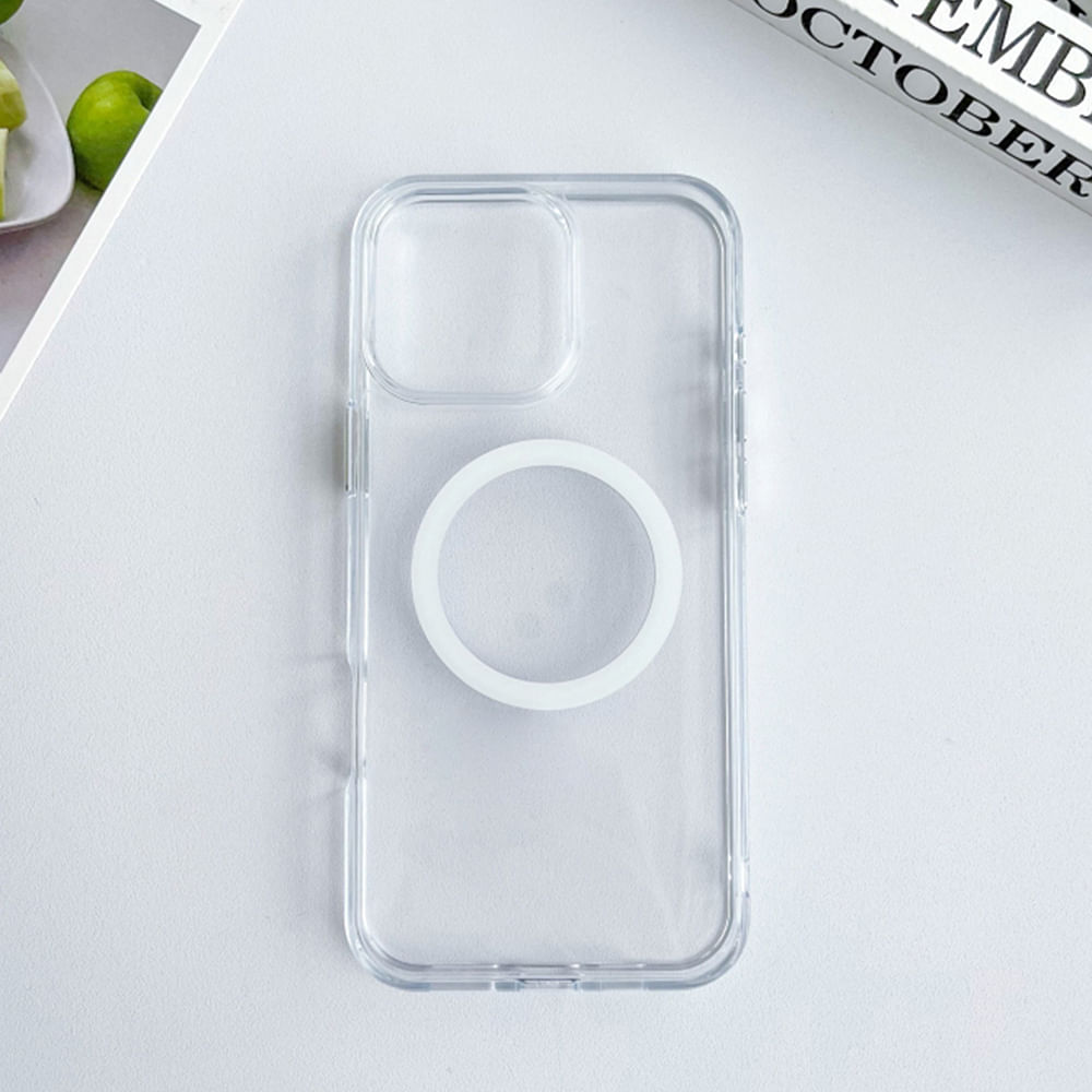 Imagen 2 del producto Case iBox para iphone 16 pro max clear, con magsafe para carga inalámbrica, transparente