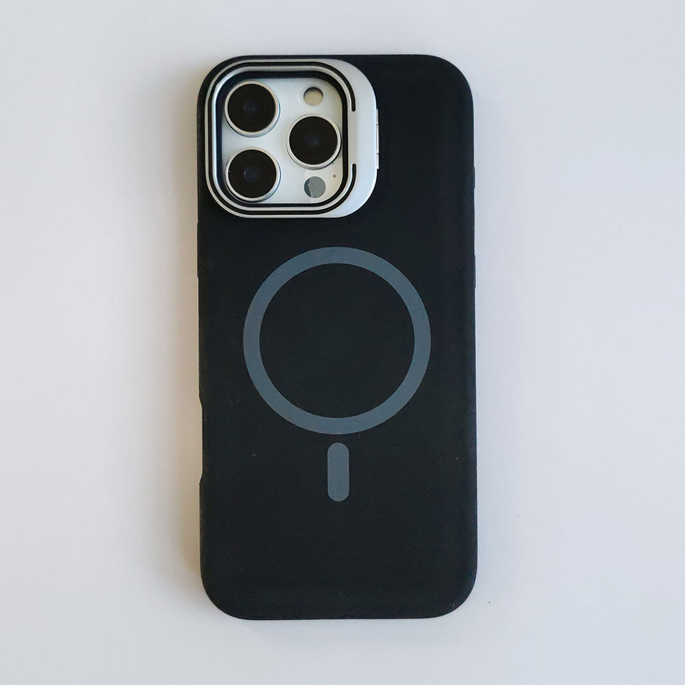 Imagen 2 del producto Case iBox para iphone 16 pro max soft line, con magsafe para carga inalámbrica, con soporte cámara, negro
