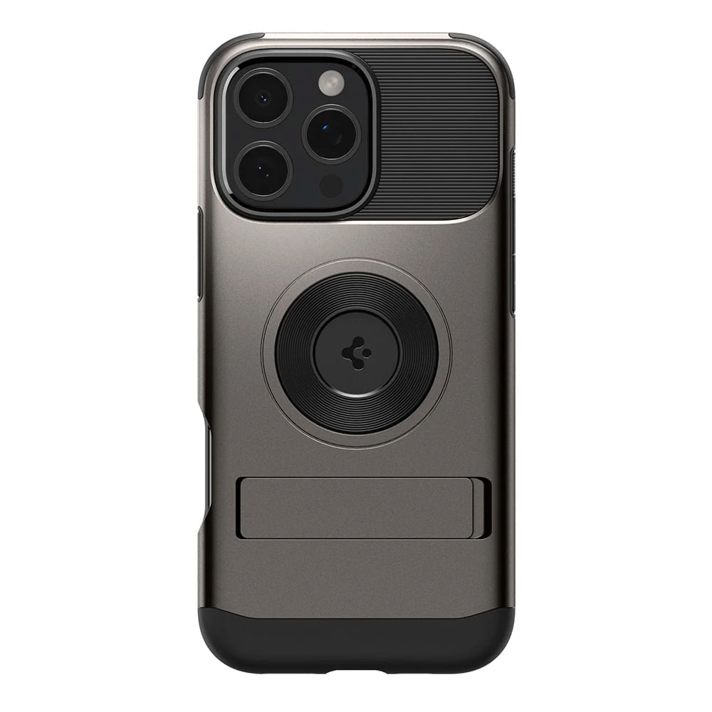 Imagen 1 del producto Case para iPhone 16 Pro Max Slim Armor MagFit, color gunmetal, doble capa de protección, soporte MagSafe