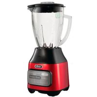 Licuadora Oster BLSTPEG-CRT con tecnología reversible, vaso de vidrio Boroclass, 800W, 3 velocidades + pulso, rojo