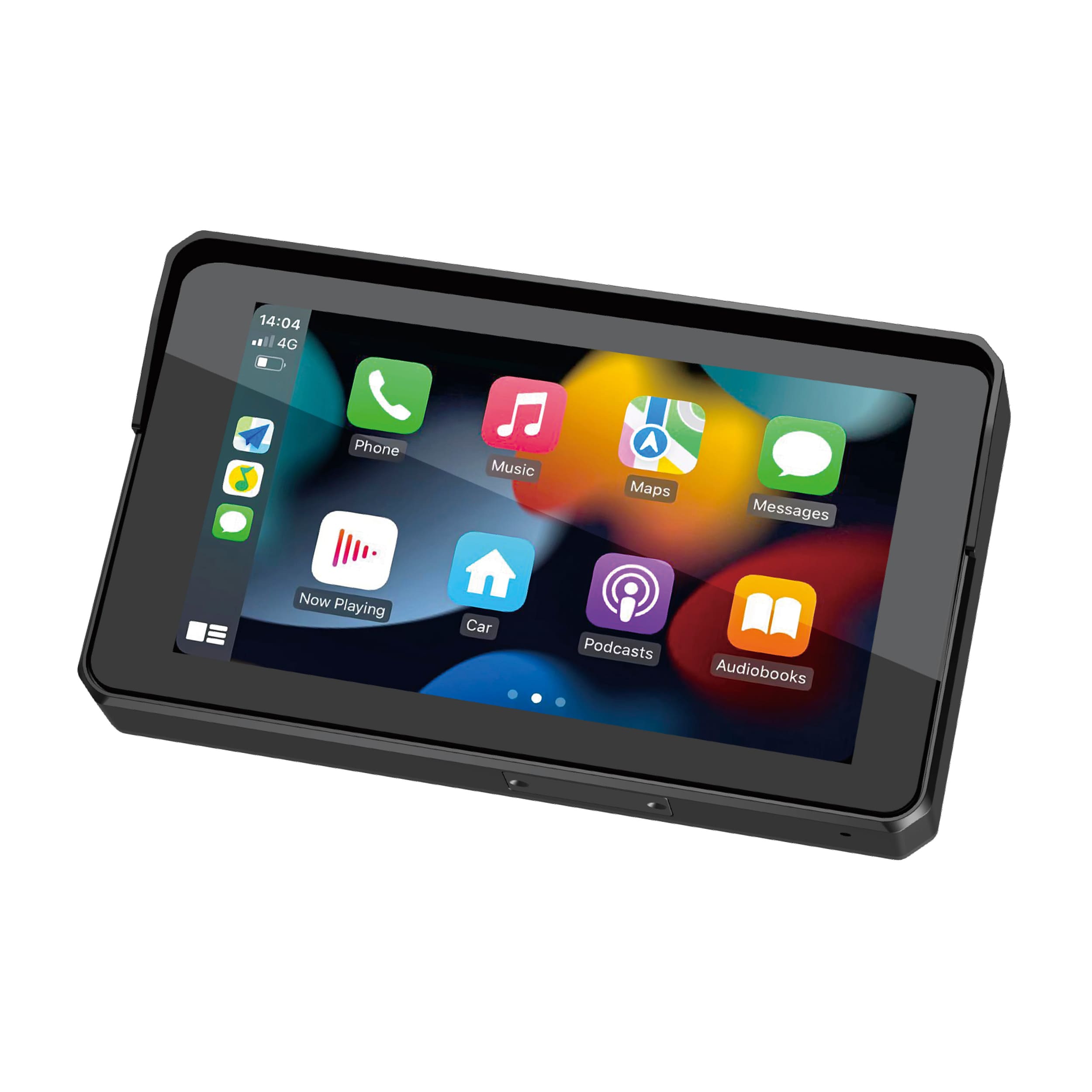 Imagen 2 del producto Navegador para moto con pantalla táctil 5"" IPS, Android Auto, CarPlay inalámbrico, bluetooth, IP67, negro