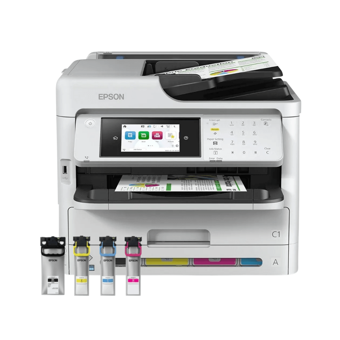 Impresora multifuncional Epson WorkForce Pro WF-C5810, Wi-Fi, PrecisionCore Heat-Free y paquetes de tinta reemplazables, blanco