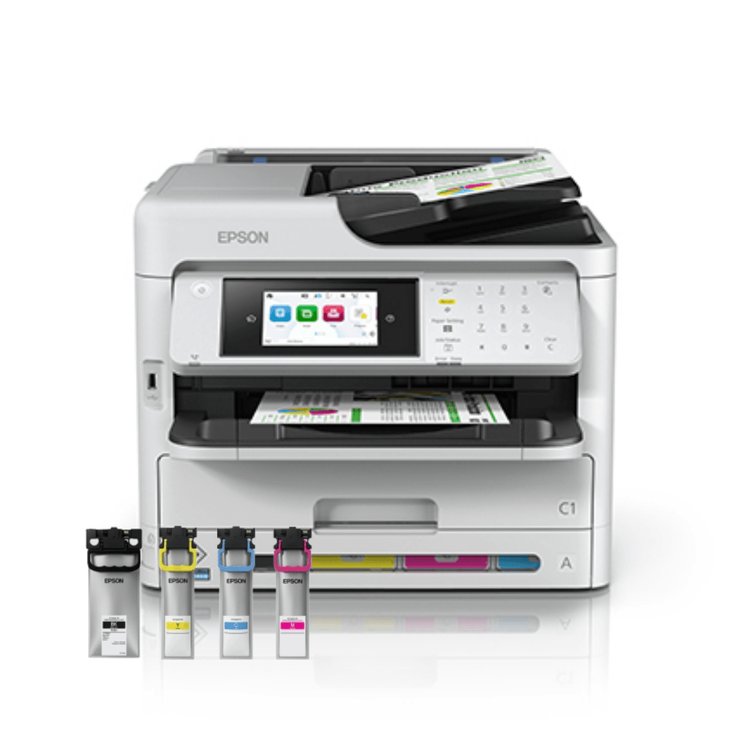 Impresora multifuncional Epson WorkForce Pro WF-C5890 Wi-Fi, Ethernet, dúplex automático y PrecisionCore 4S, blanco