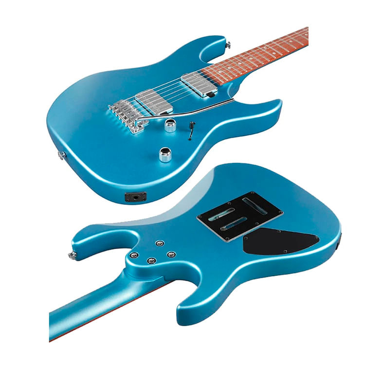 Imagen 2 del producto Guitarra eléctrico Ibanez GRX120SP Metallic Light Blue, amplificador Orange Crush 12W y accesorios completos, azul